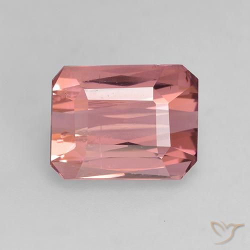 1.55ct 자연스러운 라이트 핑크 전기석, 에메랄드 컷, VVS-VS