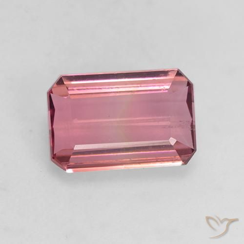 1.49ct 자연스러운 미디엄 핑크 전기석, 에메랄드 컷, VVS-VS