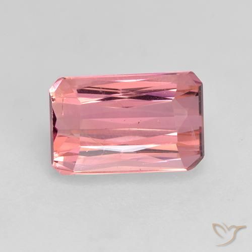 1.14ct 자연스러운 라이트 핫 핑크 전기석, 에메랄드 컷, VVS-VS