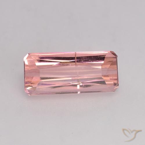 1.28ct 자연스러운 풍선껌 핑크 전기석, 에메랄드 컷, SI