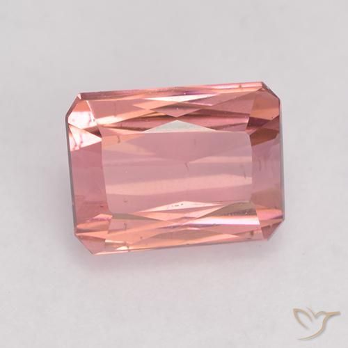 1.45ct 자연스러운 미디엄 라이트 핑크 전기석, 에메랄드 컷, VS