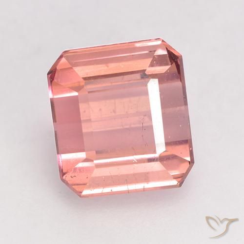 1.93ct 자연스러운 미디엄 핑크 전기석, 에메랄드 컷, VS