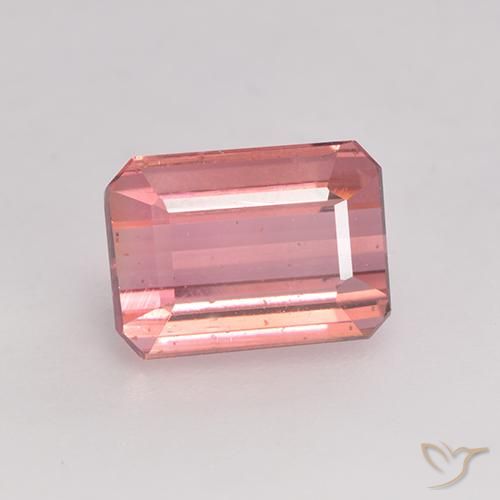 1.86ct 자연스러운 라이트 핑크 전기석, 에메랄드 컷, VS