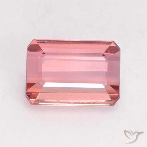 1.40ct 자연스러운 라이트 핑크 전기석, 에메랄드 컷, VVS-VS