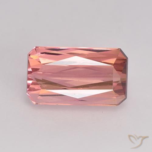 1.73ct 자연스러운 미디엄 핑크 전기석, 에메랄드 컷, VVS-VS