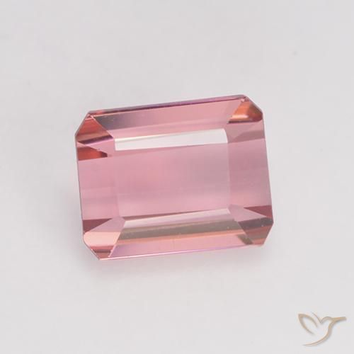 1.54ct 자연스러운 라이트 핑크 전기석, 에메랄드 컷, VVS-VS