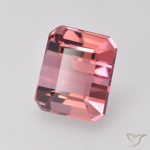 1.63ct 자연스러운 라이트 핑크 전기석, 에메랄드 컷, VVS-VS