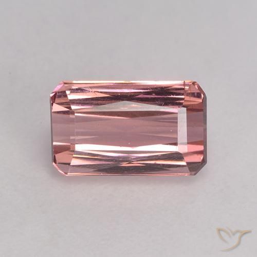 1.20ct 자연스러운 라이트 핫 핑크 전기석, 에메랄드 컷, VS
