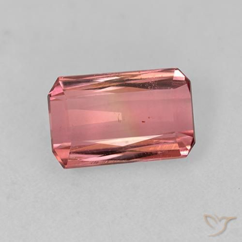1.66ct 자연스러운 로즈우드 핑크 전기석, 에메랄드 컷, VVS-VS