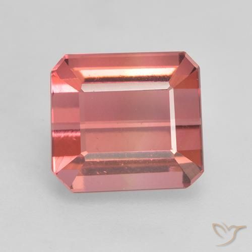 3.02ct 자연스러운 로즈우드 핑크 전기석, 에메랄드 컷, VVS-VS