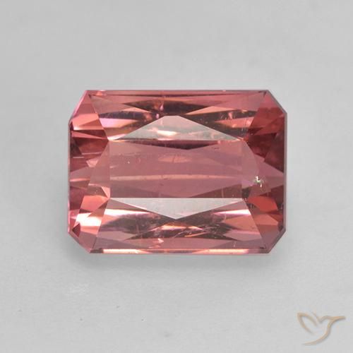 2.61ct 자연스러운 인텐스 핑크 전기석, 에메랄드 컷, SI