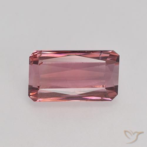 3.20ct 자연스러운 다크 핑크 전기석, 에메랄드 컷, VS-SI