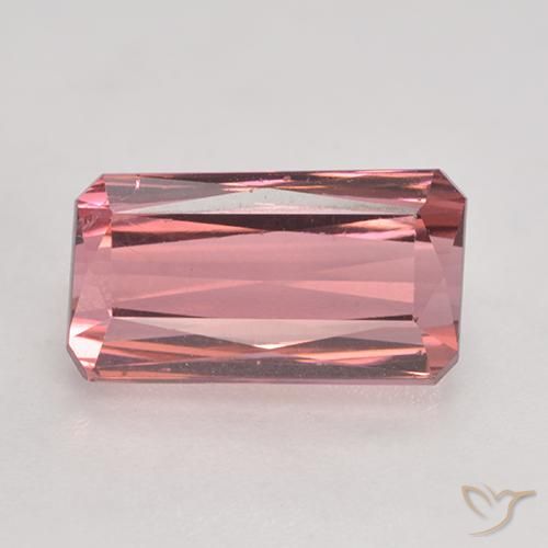 3.59ct 자연스러운 인텐스 핑크 전기석, 에메랄드 컷, VS-SI