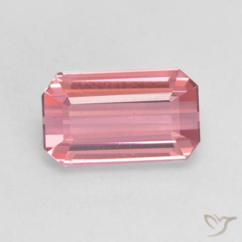 2.11ct 자연스러운 풍선껌 핑크 전기석, 에메랄드 컷, VVS-VS