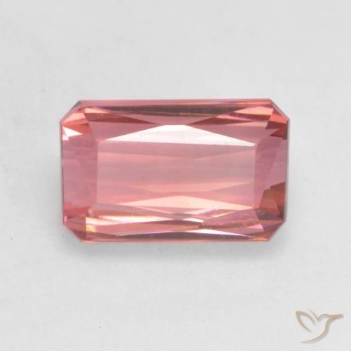 2.19ct 자연스러운 미디엄 핑크 전기석, 에메랄드 컷, VVS-VS