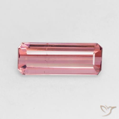 2.19ct 자연스러운 오렌지 핑크 전기석, 에메랄드 컷, VS-SI