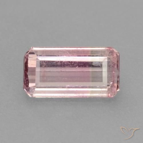 0.94ct 자연스러운 바이컬러 전기석, 에메랄드 컷, SI