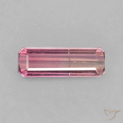 1.57ct 자연스러운 라이트 핑크 전기석, 에메랄드 컷, VS-SI