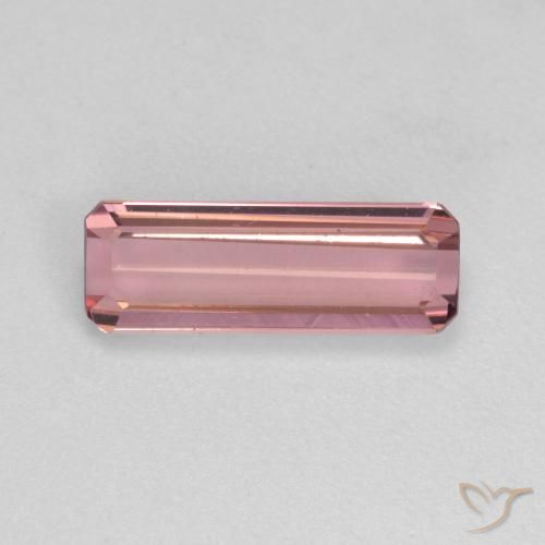1.46ct 자연스러운 오렌지 핑크 전기석, 에메랄드 컷, VS