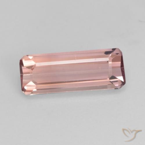 1.15ct 자연스러운 미디엄 핑크 전기석, 에메랄드 컷, VS