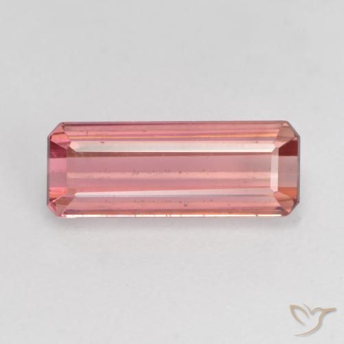 1.33ct 자연스러운 미디엄 핑크 전기석, 에메랄드 컷, VS