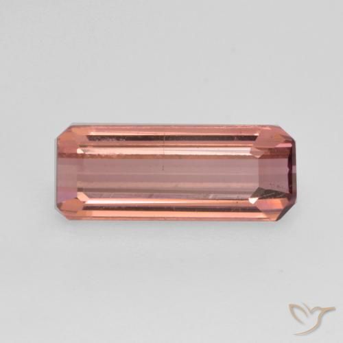 1.22ct 자연스러운 미디엄 핑크 전기석, 에메랄드 컷, VS-SI