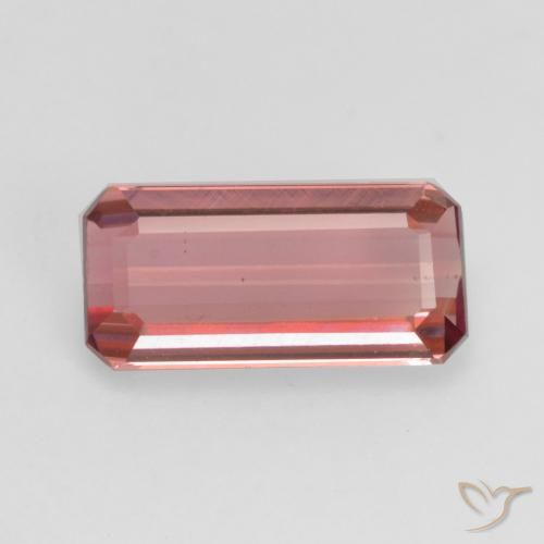 1.48ct 자연스러운 미디엄 핑크 전기석, 에메랄드 컷, VVS-VS
