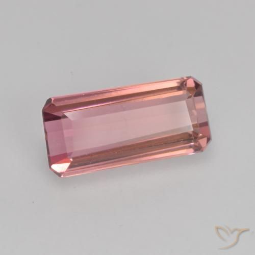 1.16ct 자연스러운 미디엄 핑크 전기석, 에메랄드 컷, VVS-VS