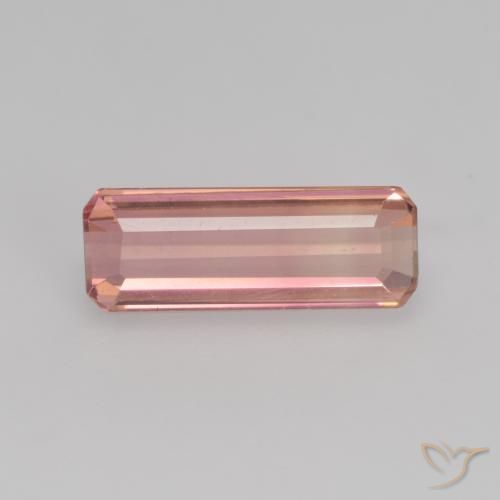 1.14ct 자연스러운 어시 핑크 전기석, 에메랄드 컷, VS