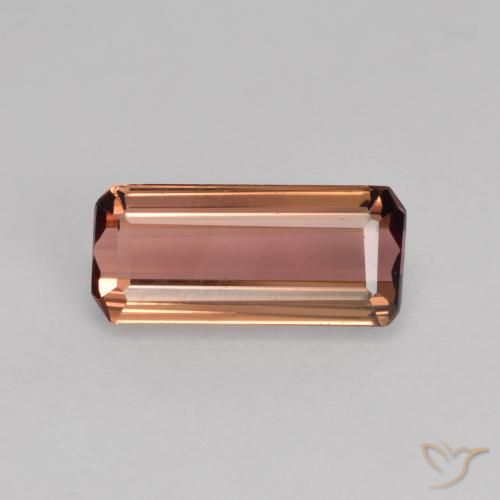 0.96ct 자연스러운 브릭 레드 전기석, 에메랄드 컷, VVS-VS