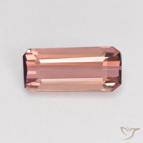 0.92ct 자연스러운 로즈 핑크 전기석, 에메랄드 컷, VS
