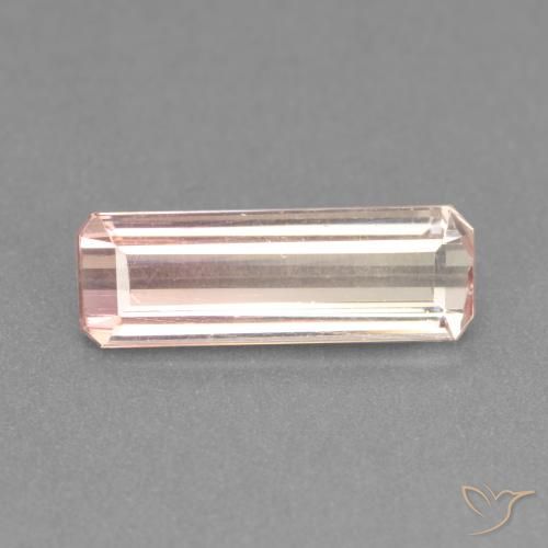 2.04ct 자연스러운 매우 밝은 분홍색 전기석, 에메랄드 컷, VS
