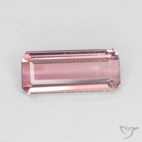 1.86ct 자연스러운 연분홍 풍선껌 전기석, 에메랄드 컷, VS