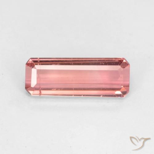 1.64ct 자연스러운 인텐스 핑크 전기석, 에메랄드 컷, VS-SI