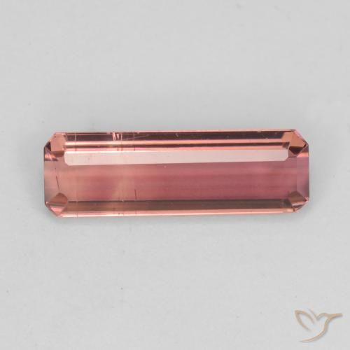 1.40ct 자연스러운 오렌지 핑크 전기석, 에메랄드 컷, VS-SI