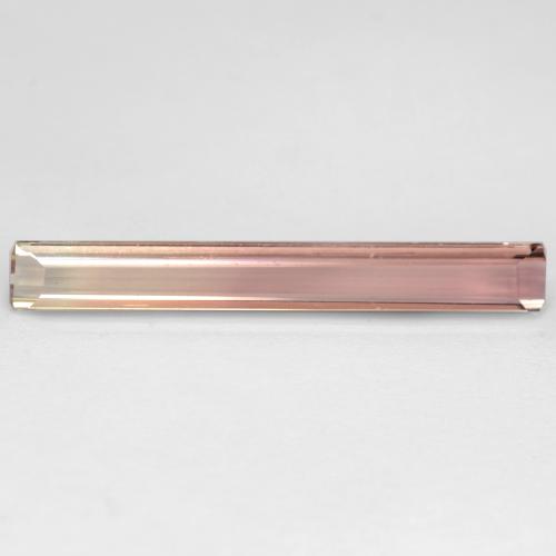 2.88캐럿 천연 바이컬러 투르말린, 에메랄드 컷, VS