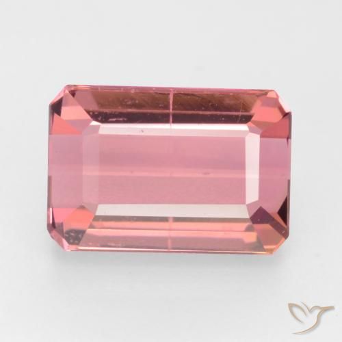 3.26ct 자연스러운 인텐스 핑크 전기석, 에메랄드 컷, SI