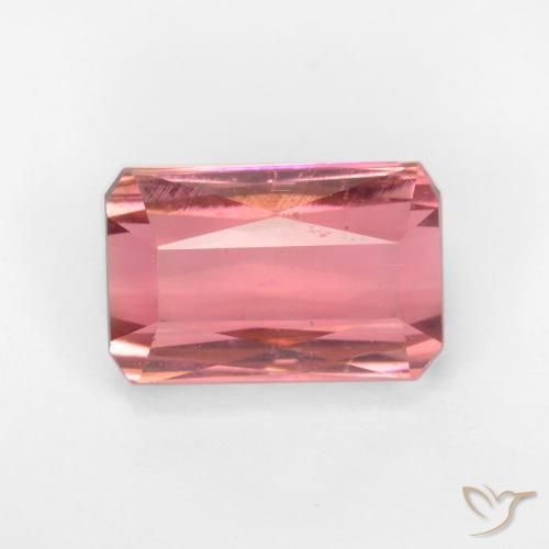 2.34ct 자연스러운 풍선껌 핑크 전기석, 에메랄드 컷, VS-SI