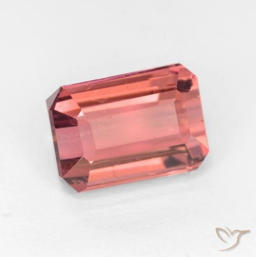 2.83ct 자연스러운 다크 핑크 전기석, 에메랄드 컷, SI