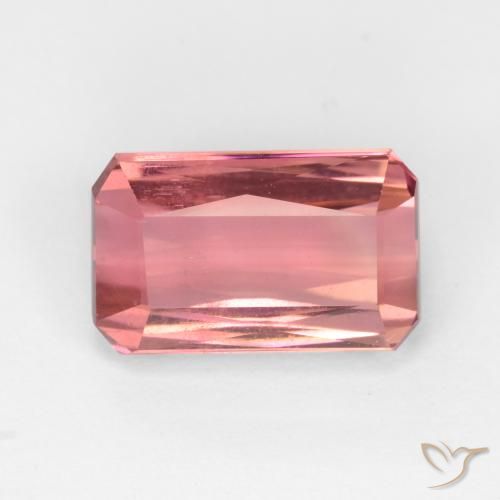 3.03ct 자연스러운 다크 핑크 전기석, 에메랄드 컷, VS-SI