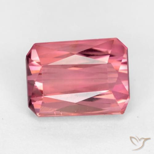 2.45ct 자연스러운 핫핑크 톤 전기석, 에메랄드 컷, VS