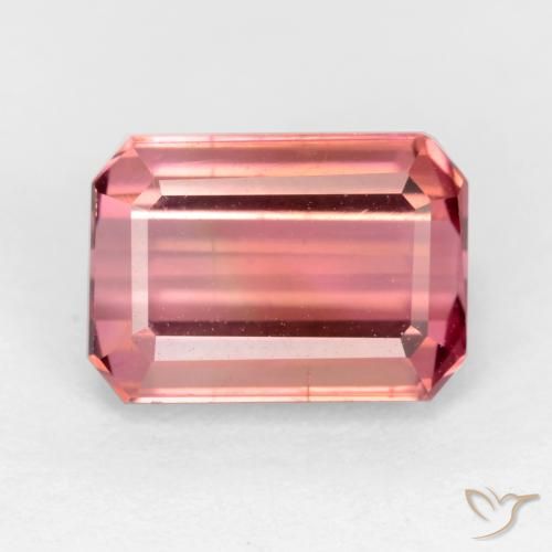 2.30ct 자연스러운 딥 핑크 전기석, 에메랄드 컷, VS