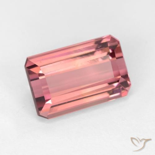 2.66ct 자연스러운 풍선껌 핑크 전기석, 에메랄드 컷, VVS-VS