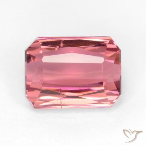 2.99ct 자연스러운 라이트 핑크 전기석, 에메랄드 컷, SI
