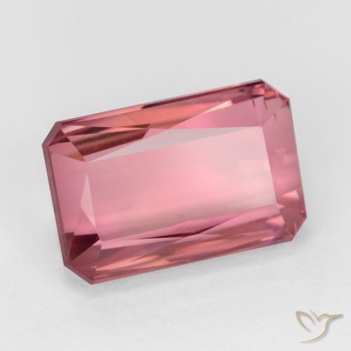 2.60ct 자연스러운 핫핑크 톤 전기석, 에메랄드 컷, VS