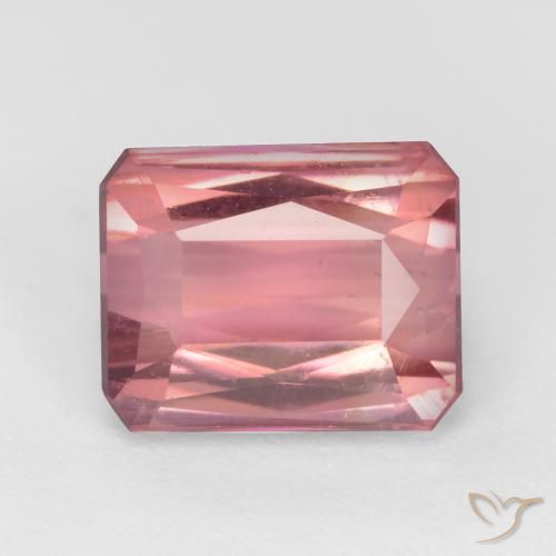2.71ct 자연스러운 풍선껌 핑크 전기석, 에메랄드 컷, VS-SI