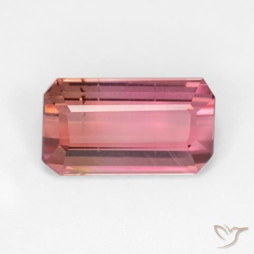 3.04ct 자연스러운 과일 펀치 레드 전기석, 에메랄드 컷, SI