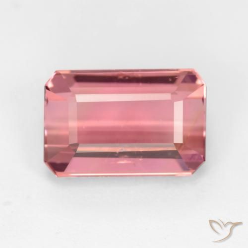 3.36ct 자연스러운 풍선껌 핑크 전기석, 에메랄드 컷, VS-SI
