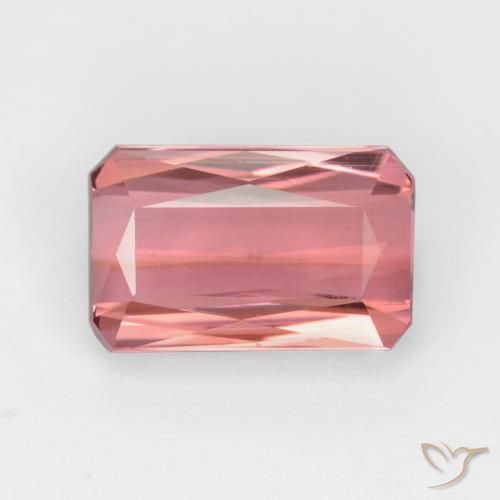 2.64ct 자연스러운 라이트 핑크 전기석, 에메랄드 컷, VS-SI