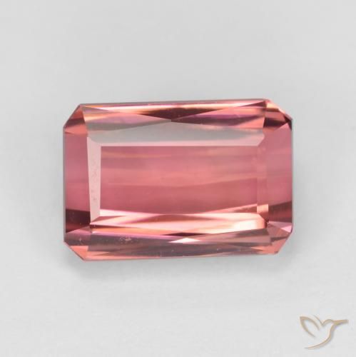2.87ct 자연스러운 딥 핑크 전기석, 에메랄드 컷, VVS-VS